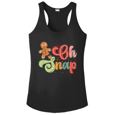 Gingerbread Man Oh Snap Christmas Ladies PosiCharge Competitor Racerback Tank