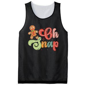 Gingerbread Man Oh Snap Christmas Mesh Reversible Basketball Jersey Tank