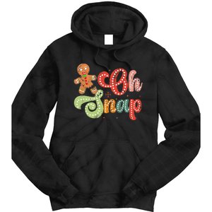 Gingerbread Man Oh Snap Christmas Tie Dye Hoodie