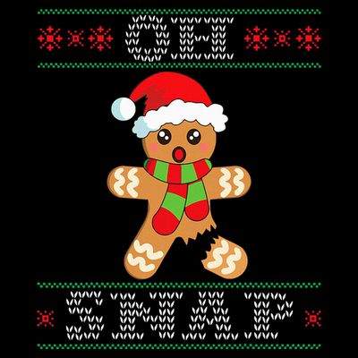 Gingerbread Man Oh Snap Funny Christmas Ugly Sweater T-Shirt