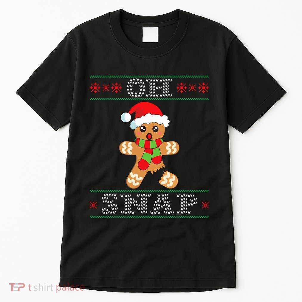 Gingerbread Man Oh Snap Funny Christmas Ugly Sweater Tall T-Shirt