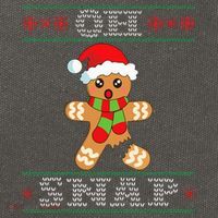 Gingerbread Man Oh Snap Funny Christmas Ugly Sweater Cotton Canvas Backpack