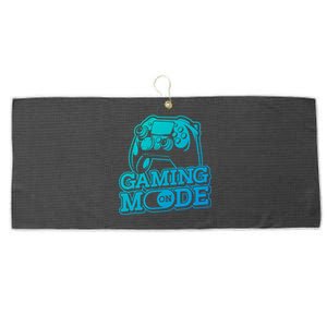 Gaming Mode On Gaming Gamer Nerd Geek Video Games Great Gift Large Microfiber Waffle Golf Towel