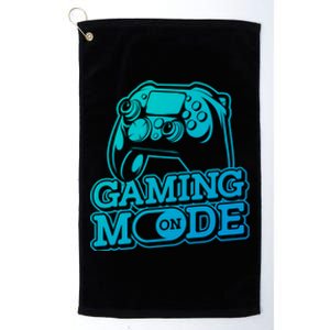 Gaming Mode On Gaming Gamer Nerd Geek Video Games Great Gift Platinum Collection Golf Towel