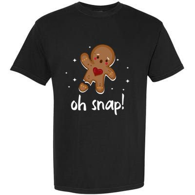 Gingerbread Man Oh Snap Funny Cute Christmas Garment-Dyed Heavyweight T-Shirt