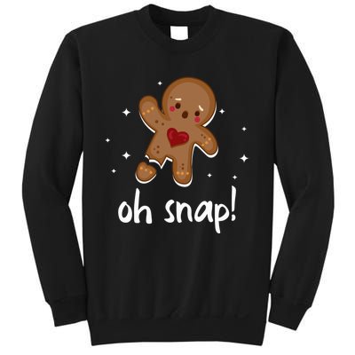 Gingerbread Man Oh Snap Funny Cute Christmas Sweatshirt