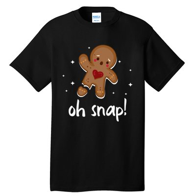 Gingerbread Man Oh Snap Funny Cute Christmas Tall T-Shirt