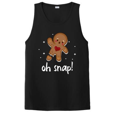 Gingerbread Man Oh Snap Funny Cute Christmas PosiCharge Competitor Tank