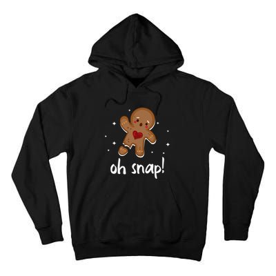 Gingerbread Man Oh Snap Funny Cute Christmas Tall Hoodie