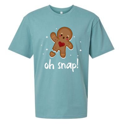 Gingerbread Man Oh Snap Funny Cute Christmas Sueded Cloud Jersey T-Shirt