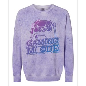 Gaming Mode On Gaming Gamer Nerd Geek Video Games Great Gift Colorblast Crewneck Sweatshirt