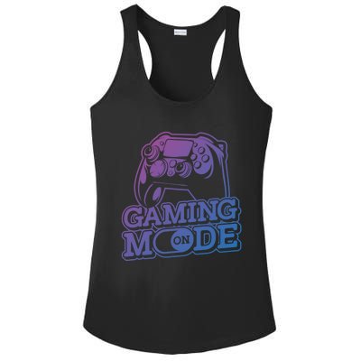 Gaming Mode On Gaming Gamer Nerd Geek Video Games Great Gift Ladies PosiCharge Competitor Racerback Tank