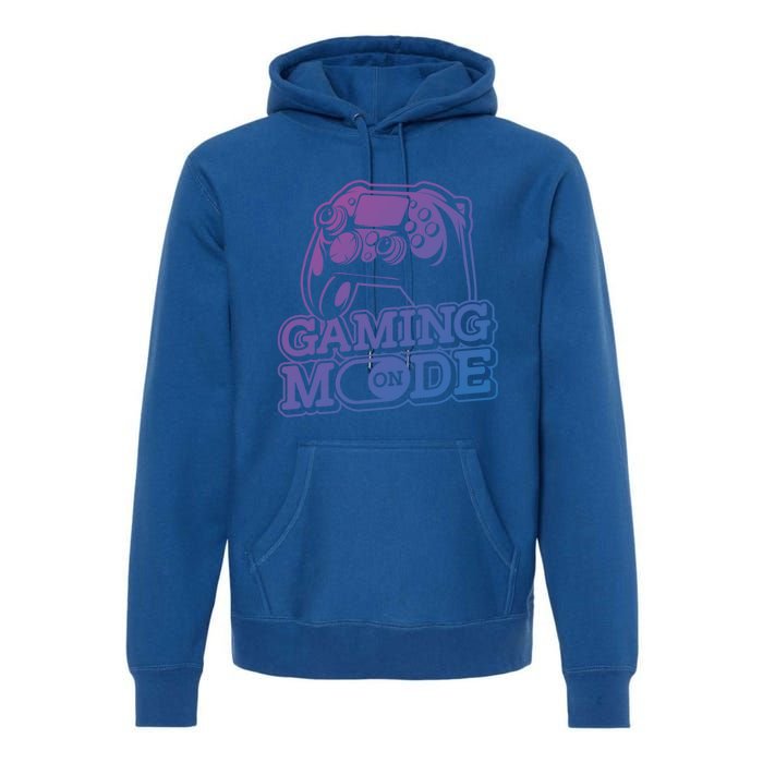 Gaming Mode On Gaming Gamer Nerd Geek Video Games Great Gift Premium Hoodie