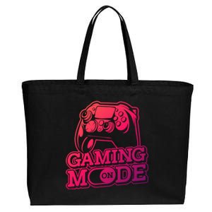 Gaming Mode On Gaming Gamer Nerd Geek Video Games Great Gift Cotton Canvas Jumbo Tote