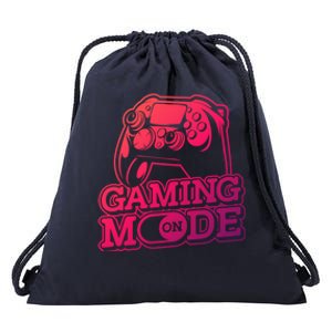 Gaming Mode On Gaming Gamer Nerd Geek Video Games Great Gift Drawstring Bag