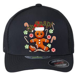 Gingerbread Man Oh Snap Christmas Funny Cookie Baking Flexfit Unipanel Trucker Cap