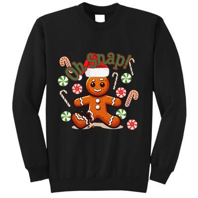 Gingerbread Man Oh Snap Christmas Funny Cookie Baking Sweatshirt