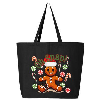 Gingerbread Man Oh Snap Christmas Funny Cookie Baking 25L Jumbo Tote