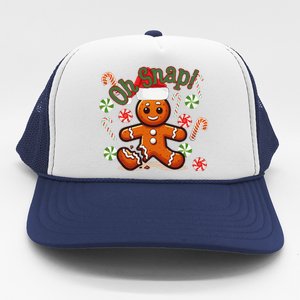 Gingerbread Man Oh Snap Christmas Funny Cookie Baking Trucker Hat