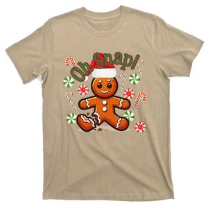 Gingerbread Man Oh Snap Christmas Funny Cookie Baking T-Shirt