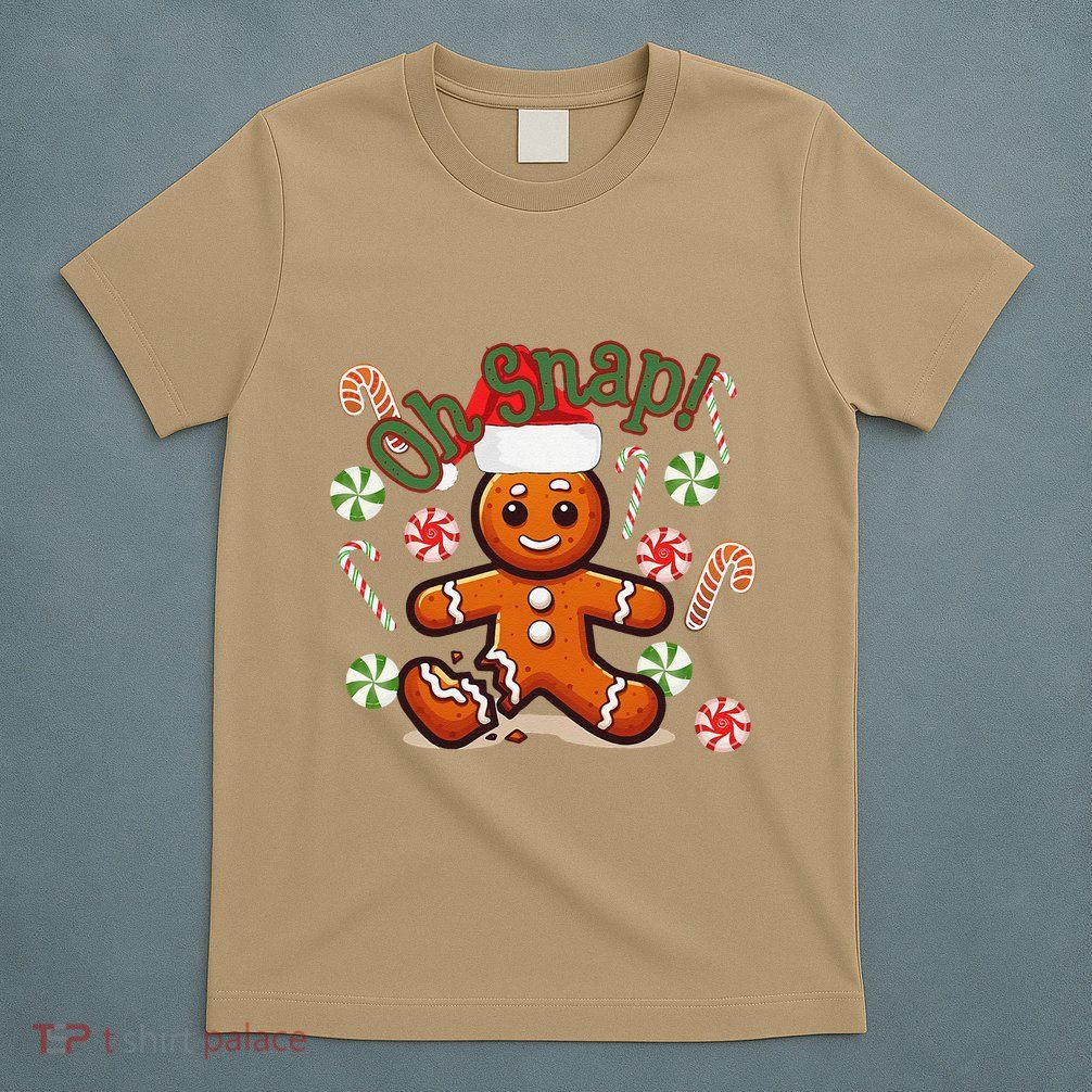 Gingerbread Man Oh Snap Christmas Funny Cookie Baking T-Shirt