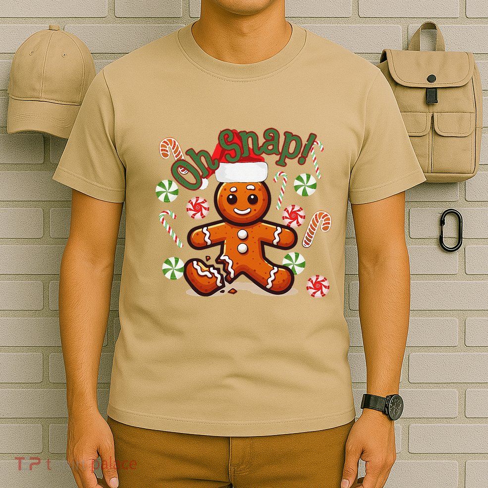 Gingerbread Man Oh Snap Christmas Funny Cookie Baking T-Shirt
