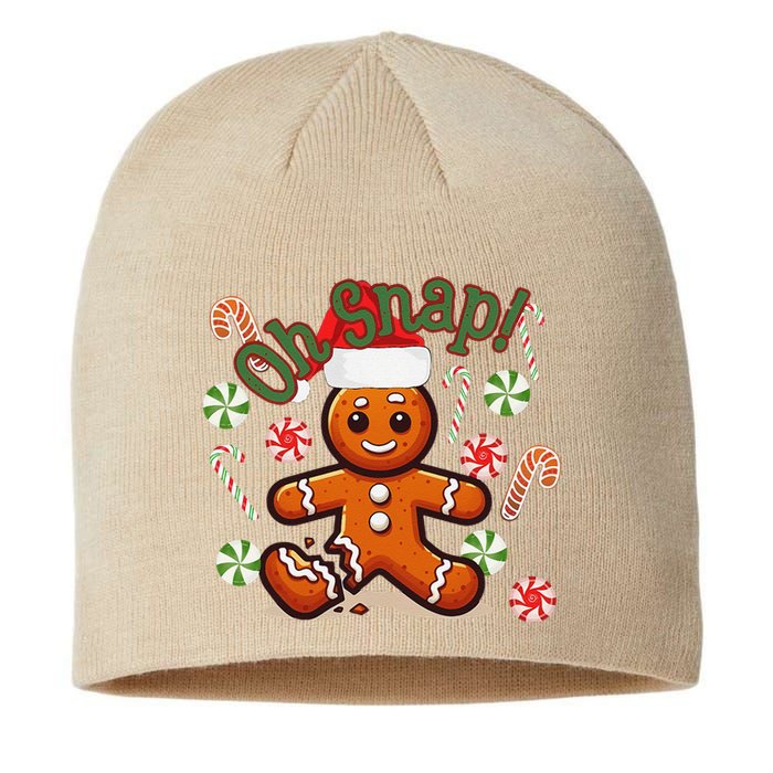 Gingerbread Man Oh Snap Christmas Funny Cookie Baking Sustainable Beanie