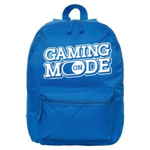 Gaming Mode On Nerd Video Games Geek Video Games Great Gift 16 in Basic Backpack