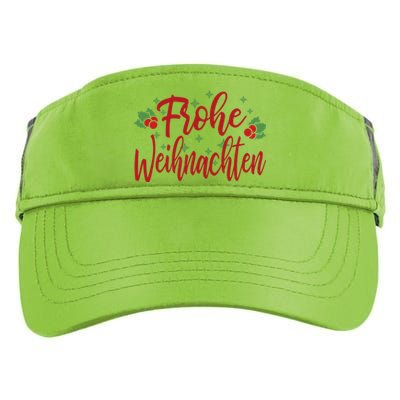 German Matching Ornaments Merry Christmas Frohe Weihnachten Merry Christmas Adult Drive Performance Visor