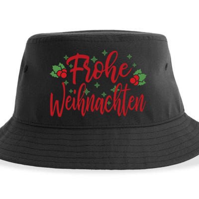 German Matching Ornaments Merry Christmas Frohe Weihnachten Merry Christmas Sustainable Bucket Hat