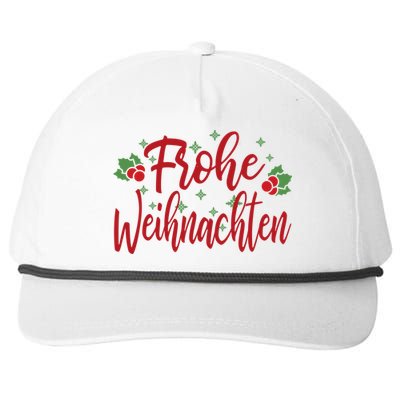 German Matching Ornaments Merry Christmas Frohe Weihnachten Merry Christmas Snapback Five-Panel Rope Hat