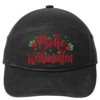 German Matching Ornaments Merry Christmas Frohe Weihnachten Merry Christmas 7-Panel Snapback Hat