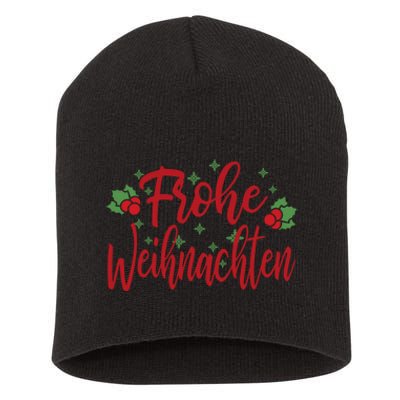 German Matching Ornaments Merry Christmas Frohe Weihnachten Merry Christmas Short Acrylic Beanie