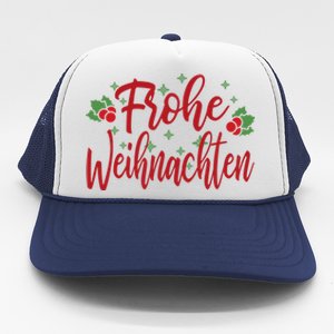 German Matching Ornaments Merry Christmas Frohe Weihnachten Merry Christmas Trucker Hat