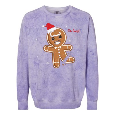 Gingerbread Man Oh Snap Christmas Cookie Costume Baking Team Colorblast Crewneck Sweatshirt