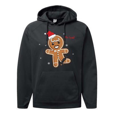 Gingerbread Man Oh Snap Christmas Cookie Costume Baking Team Performance Fleece Hoodie