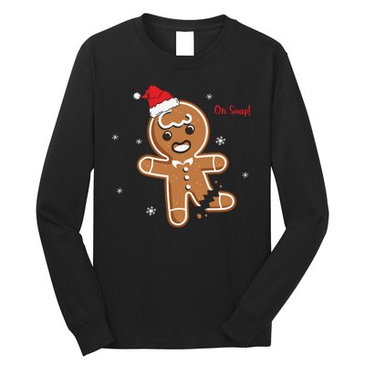 Gingerbread Man Oh Snap Christmas Cookie Costume Baking Team Long Sleeve Shirt