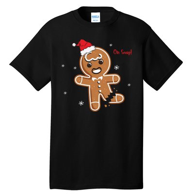 Gingerbread Man Oh Snap Christmas Cookie Costume Baking Team Tall T-Shirt