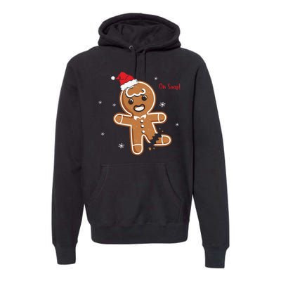 Gingerbread Man Oh Snap Christmas Cookie Costume Baking Team Premium Hoodie