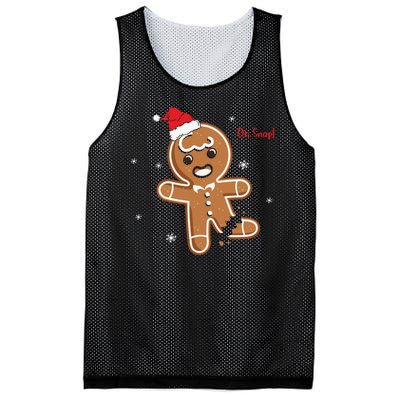 Gingerbread Man Oh Snap Christmas Cookie Costume Baking Team Mesh Reversible Basketball Jersey Tank