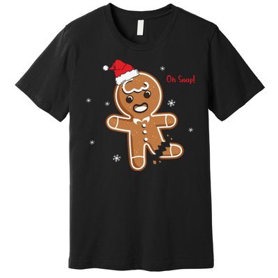 Gingerbread Man Oh Snap Christmas Cookie Costume Baking Team Premium T-Shirt