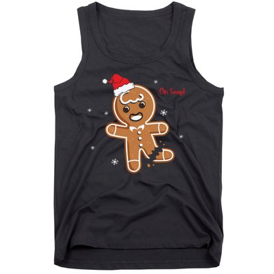 Gingerbread Man Oh Snap Christmas Cookie Costume Baking Team Tank Top