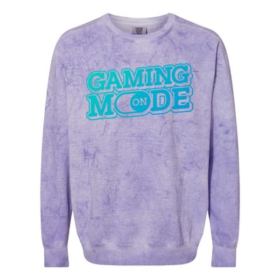 Gaming Mode On Nerd Video Games Geek Video Games Great Gift Colorblast Crewneck Sweatshirt