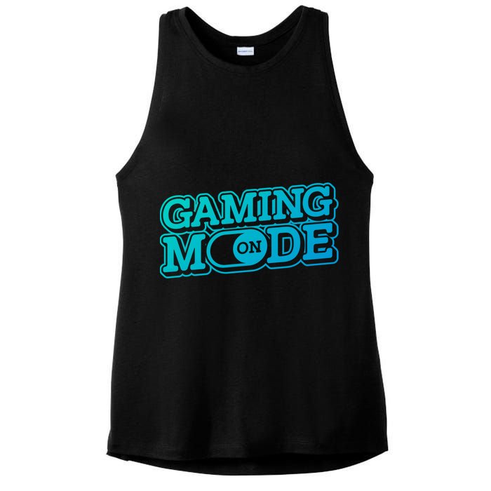 Gaming Mode On Nerd Video Games Geek Video Games Great Gift Ladies PosiCharge Tri-Blend Wicking Tank