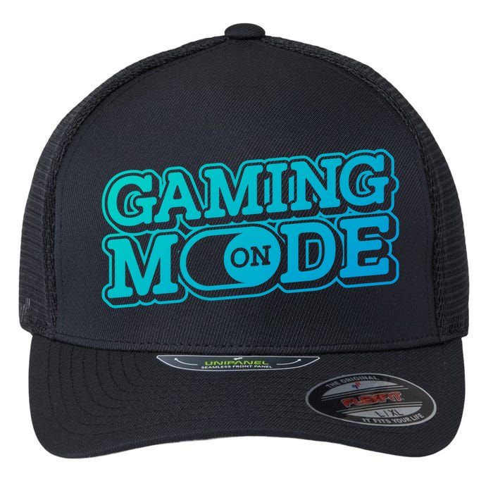 Gaming Mode On Nerd Video Games Geek Video Games Great Gift Flexfit Unipanel Trucker Cap