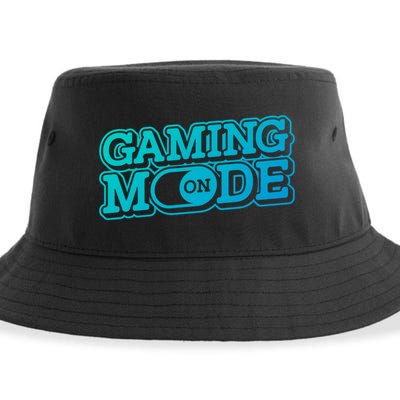 Gaming Mode On Nerd Video Games Geek Video Games Great Gift Sustainable Bucket Hat