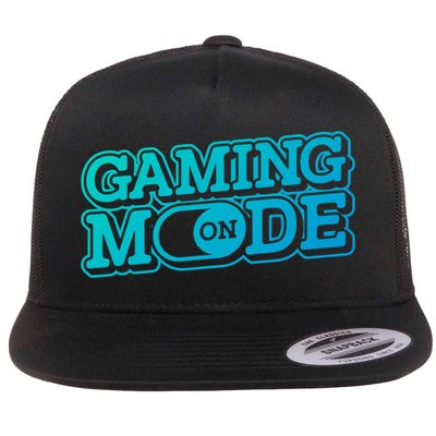 Gaming Mode On Nerd Video Games Geek Video Games Great Gift Flatbill Hat