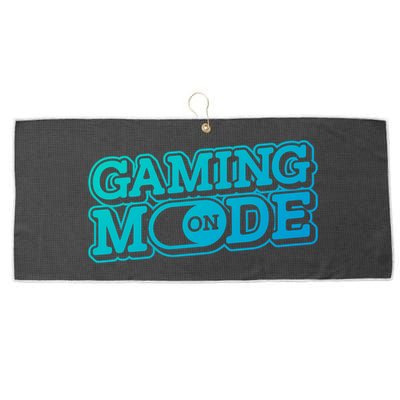 Gaming Mode On Nerd Video Games Geek Video Games Great Gift Large Microfiber Waffle Golf Towel
