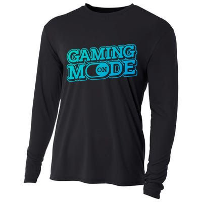 Gaming Mode On Nerd Video Games Geek Video Games Great Gift Cooling Performance Long Sleeve Crew