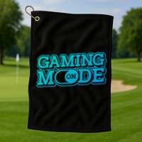 Gaming Mode On Nerd Video Games Geek Video Games Great Gift Golf Towel
